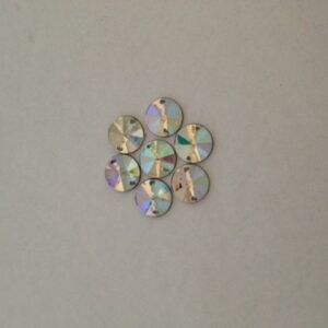 Pack of 30 10mm Round Crystal AB AB Sew On (Acrylic)