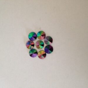 Pack of 30 10mm Round Jet AB Sew On (Acrylic)