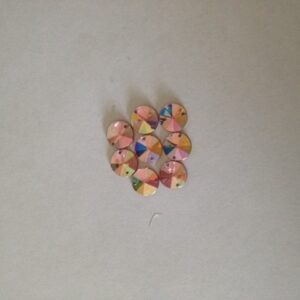 Pack of 30 10mm Round Light Pink AB Sew On (Acrylic)