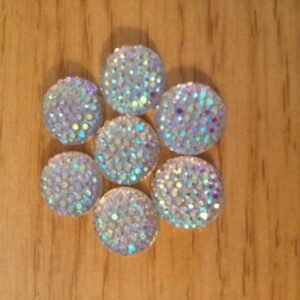 Pack of 20 12mm Multi Faceted Light Purple Stones (Acryllic) (Non Hotfix)