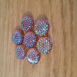 Pack of 20 12mm Multi Faceted Light Topaz Stones (Acryllic) (Non Hotfix)