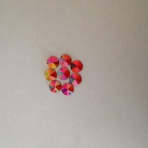 Pack of 30 10mm Round Red AB Sew On (Acrylic)