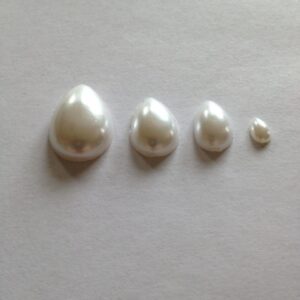 Pack of 100 4mmx6mm White Teardrop Flatback Pearls