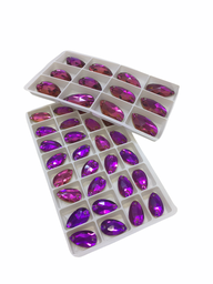 Multi Colour Teardrop Sew On Stones